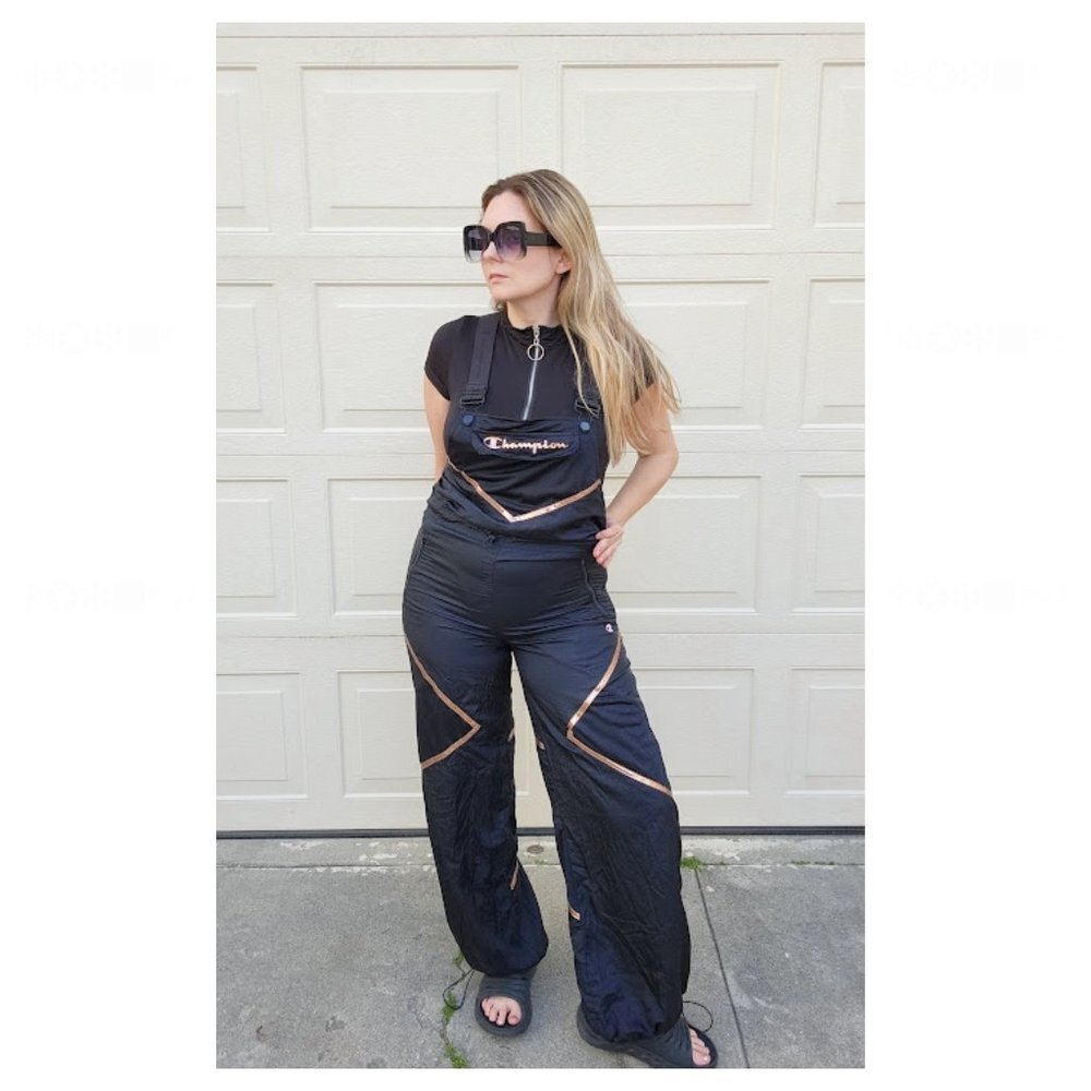 CHAMPION Nylon Overalls Jumpsuit Rose Gold - Picture 2 of 8
